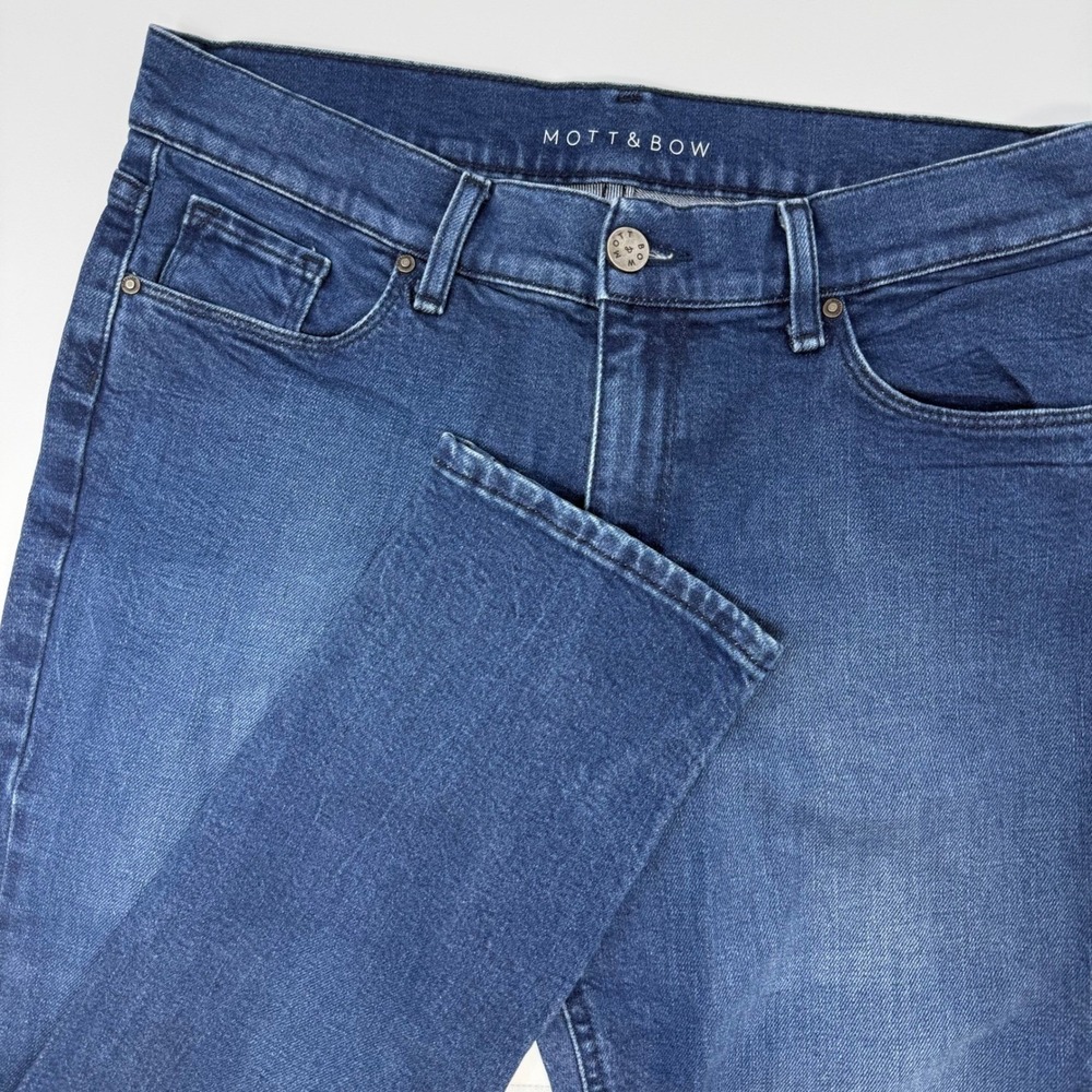 Mott & Bow Womens 29x31 Boyfriend Jeans Medium Wash Blue Denim Straight